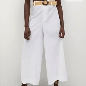 Mango linen blend pants